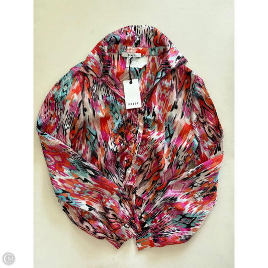 Blouse Long Sleeve By Ro & De In Multi-colored, Size: M