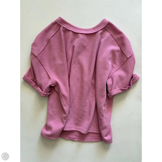 Top Short Sleeve By Blu Pepper In Pink, Size: S