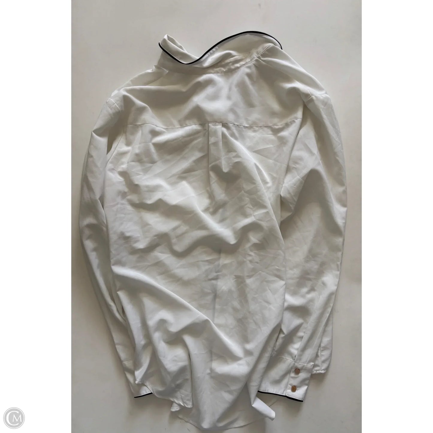 Blouse Long Sleeve By A New Day In Cream, Size: Xl