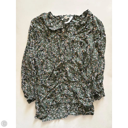 Top Long Sleeve By Monday Fun In Green, Size: Xl