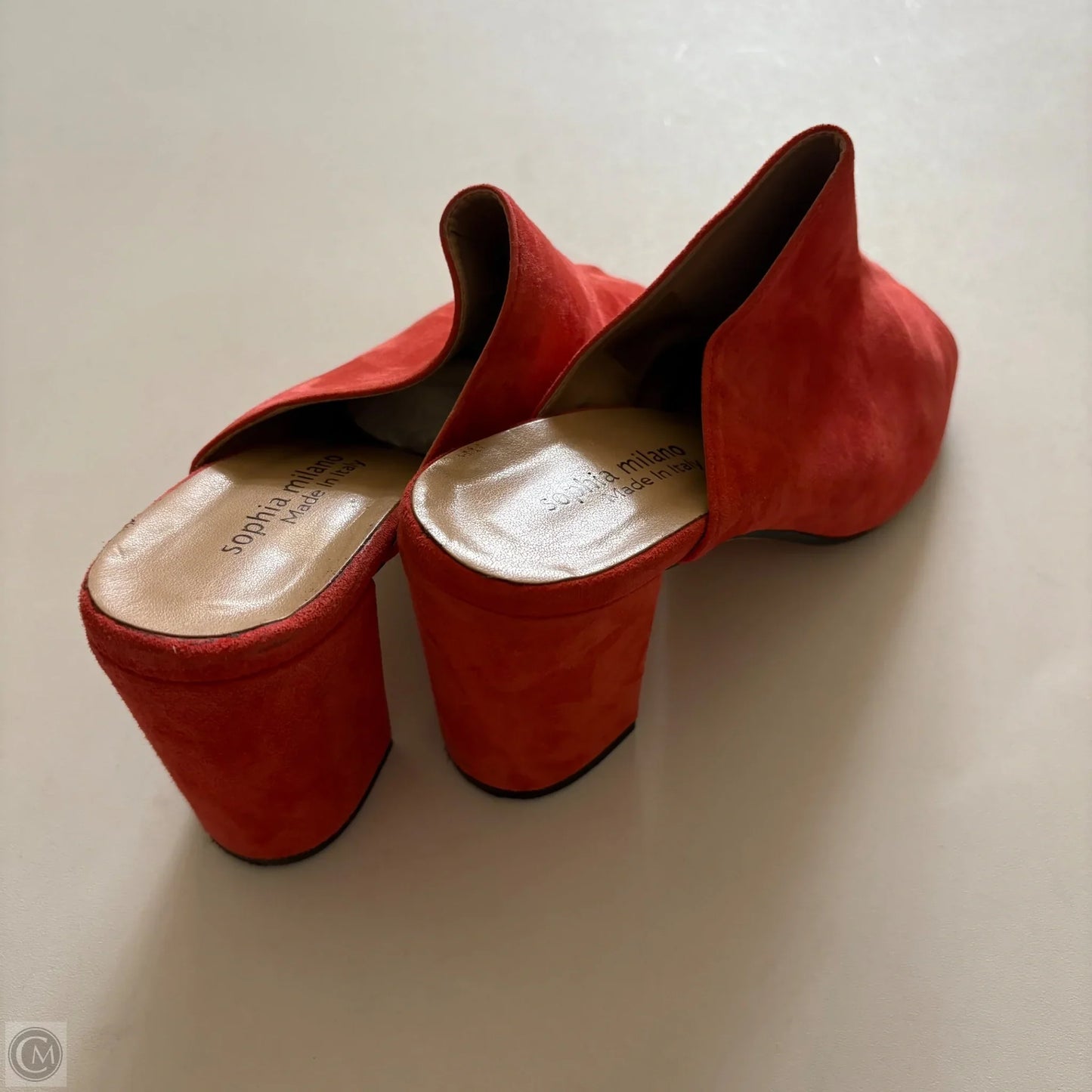 Shoes Heels Block By sophia milano In Orange, Size: 8.5