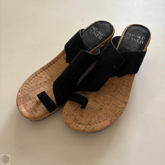 Sandals Heels Wedge By Donald Pliner In Black, Size: 8
