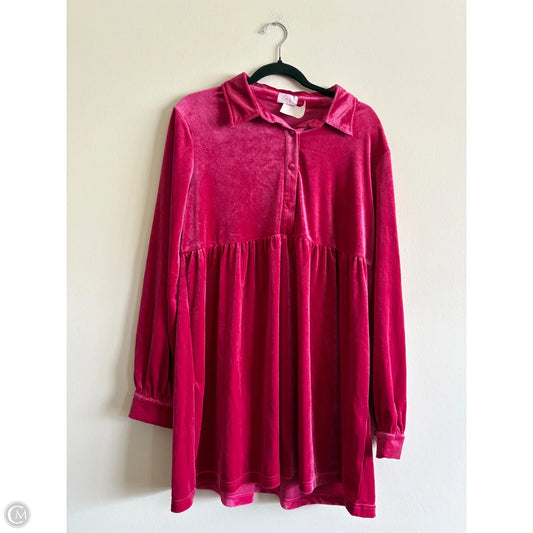 Dress Casual Midi By Pink Lily In Pink, Size: L
