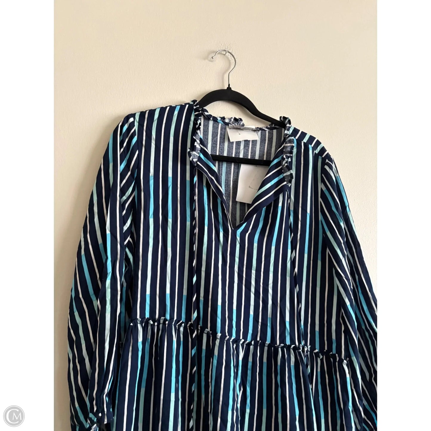 Dress Casual Midi By Dannyandnicole In Striped Pattern, Size: Xl