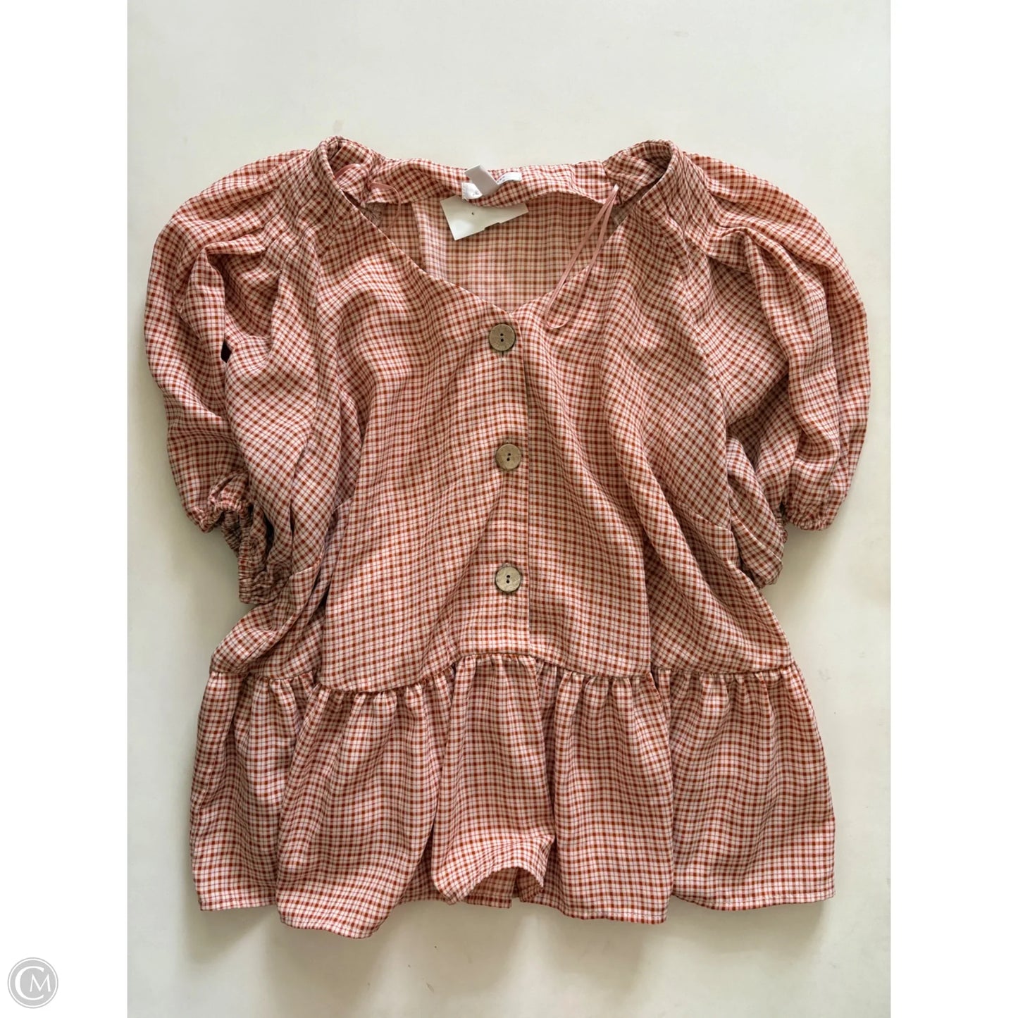 Top Short Sleeve By Lc Lauren Conrad In Orange, Size: 0x