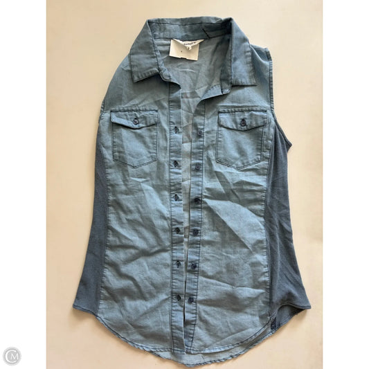Top Sleeveless By Cmc In Blue, Size: S