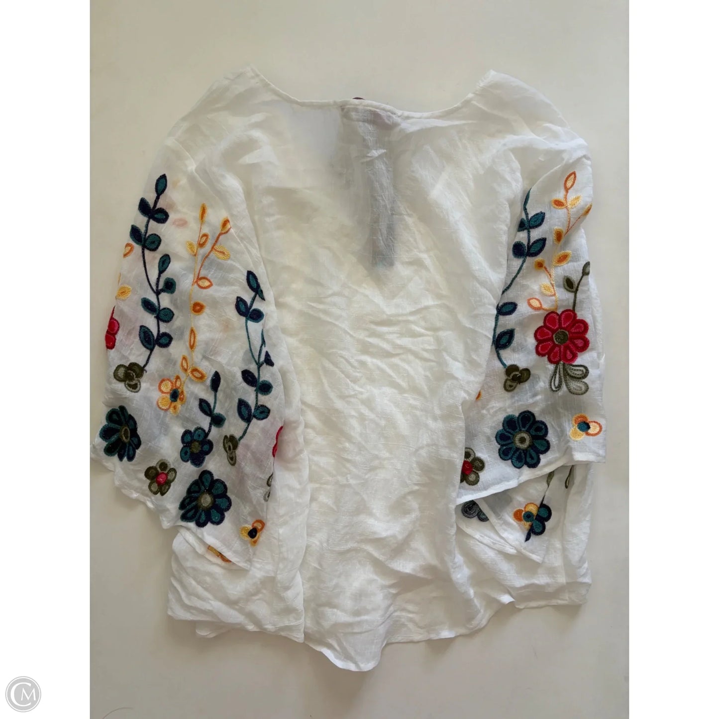 Top Long Sleeve By Clothes Mentor In White, Size: 2x