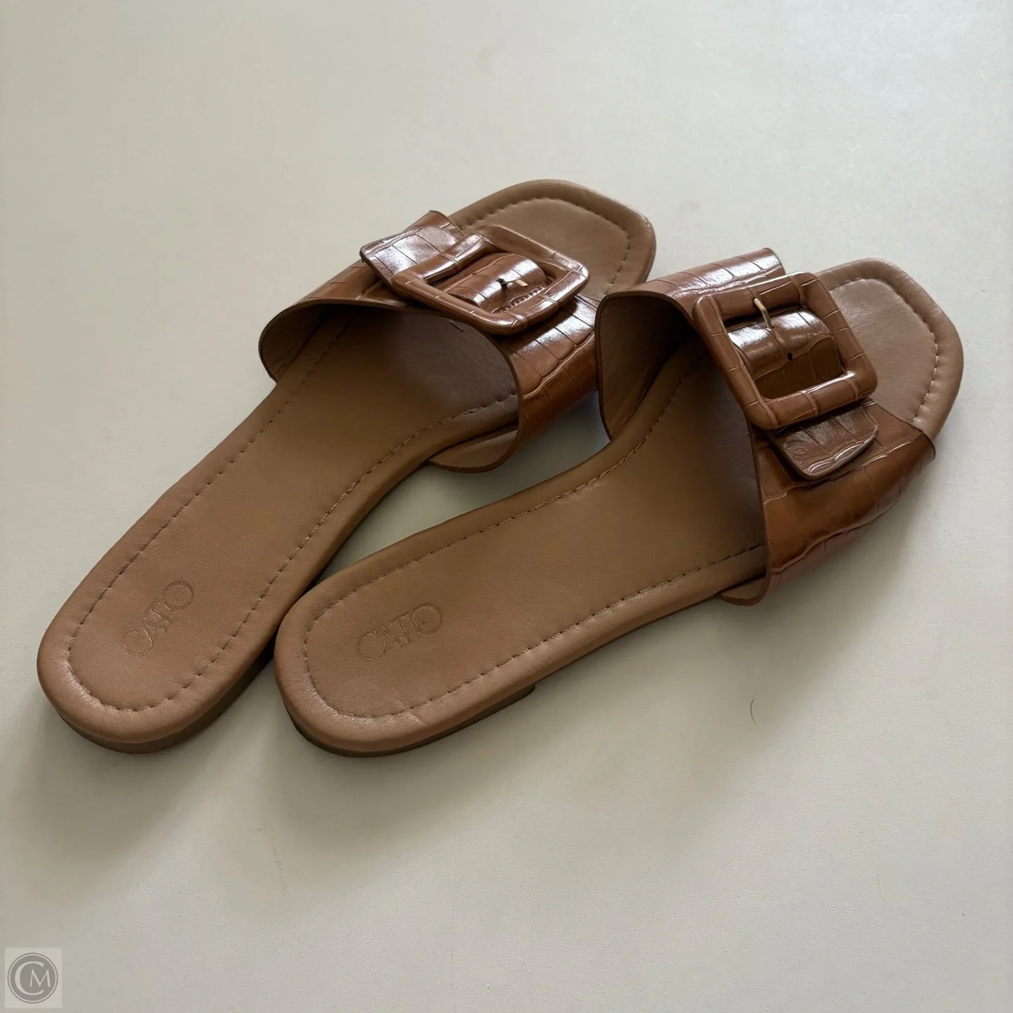 Sandals Flip Flops By Cato In Brown, Size: 10