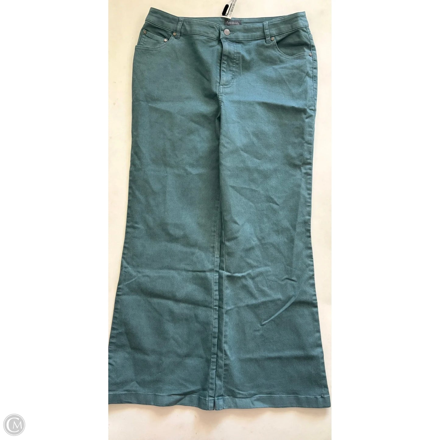 Jeans Flared By Any Body In Green, Size: 14