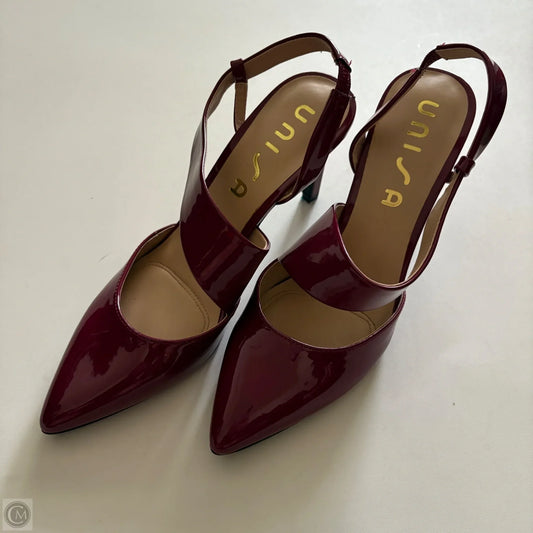 Shoes Heels Kitten By Unisa In Maroon, Size: 8.5