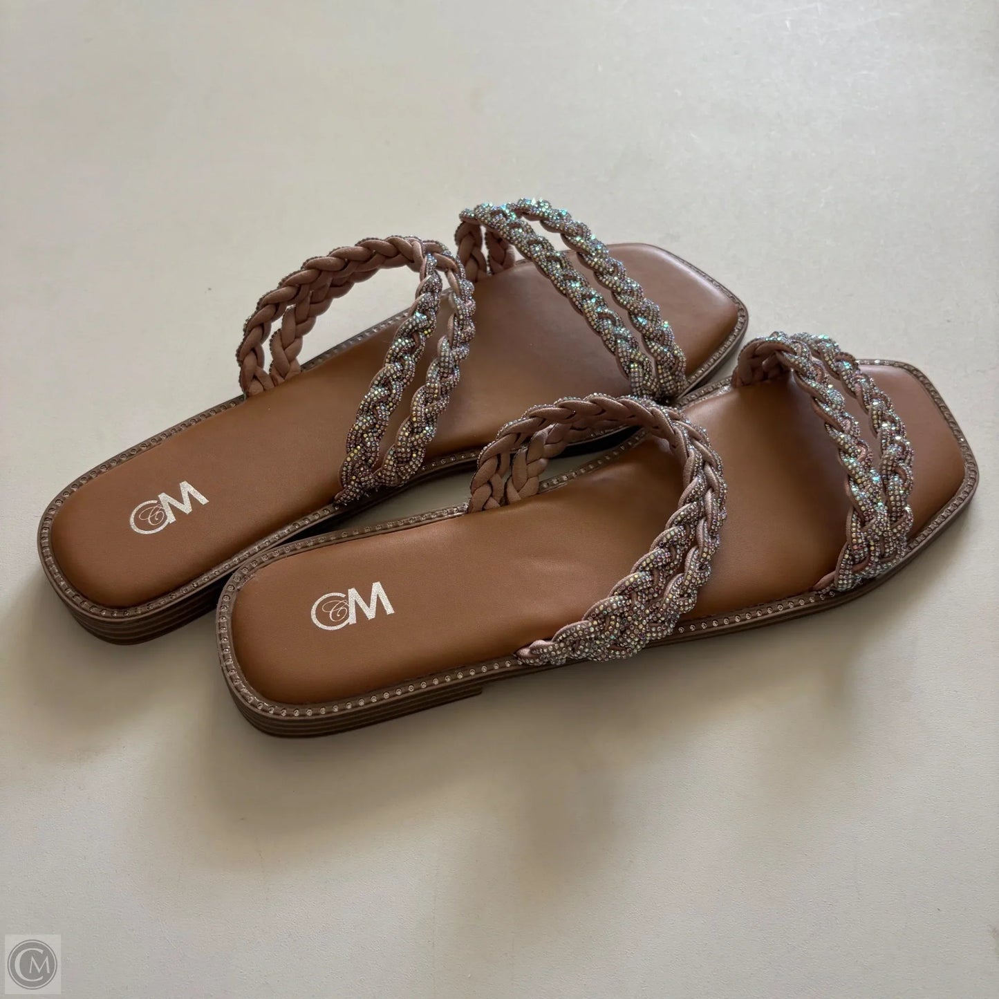 Sandals Flats By Clothes Mentor In Brown, Size: 10
