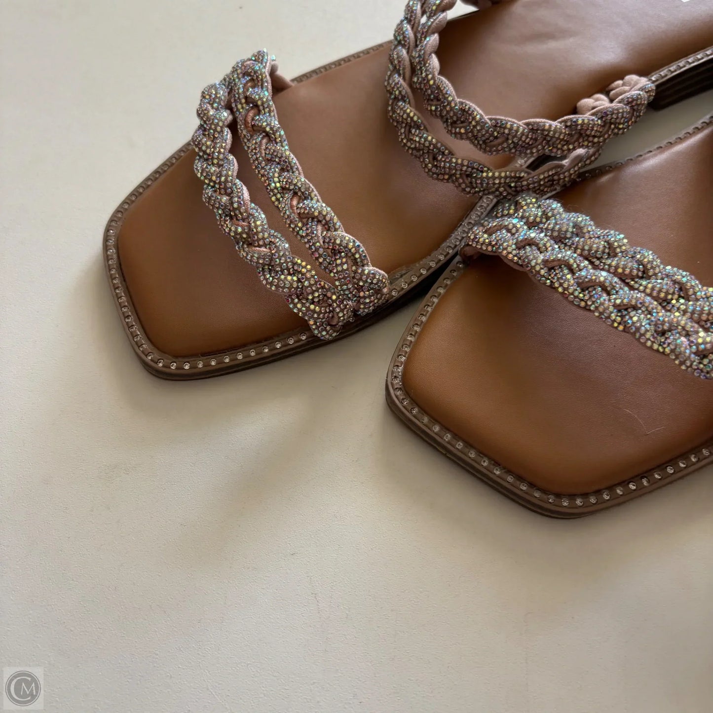 Sandals Flats By Clothes Mentor In Brown, Size: 10