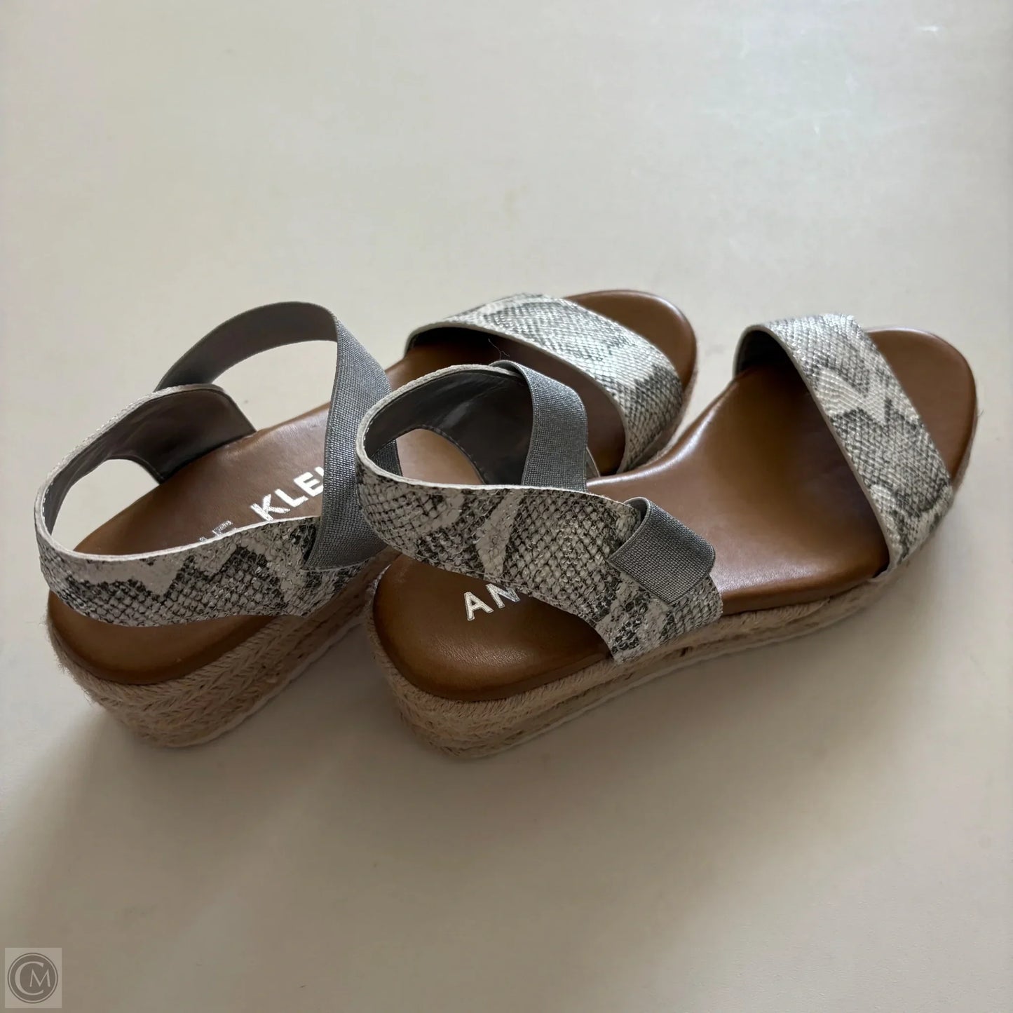Sandals Heels Block By Anne Klein In Silver, Size: 8.5