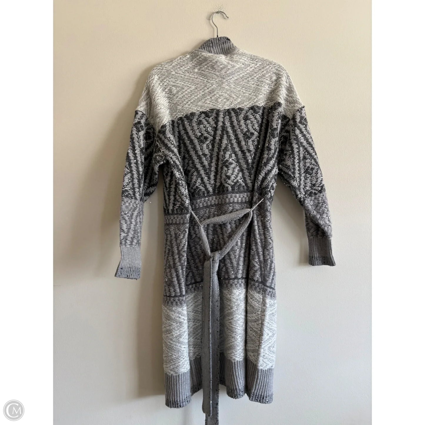 Sweater Cardigan By White House Black Market In Silver, Size: L