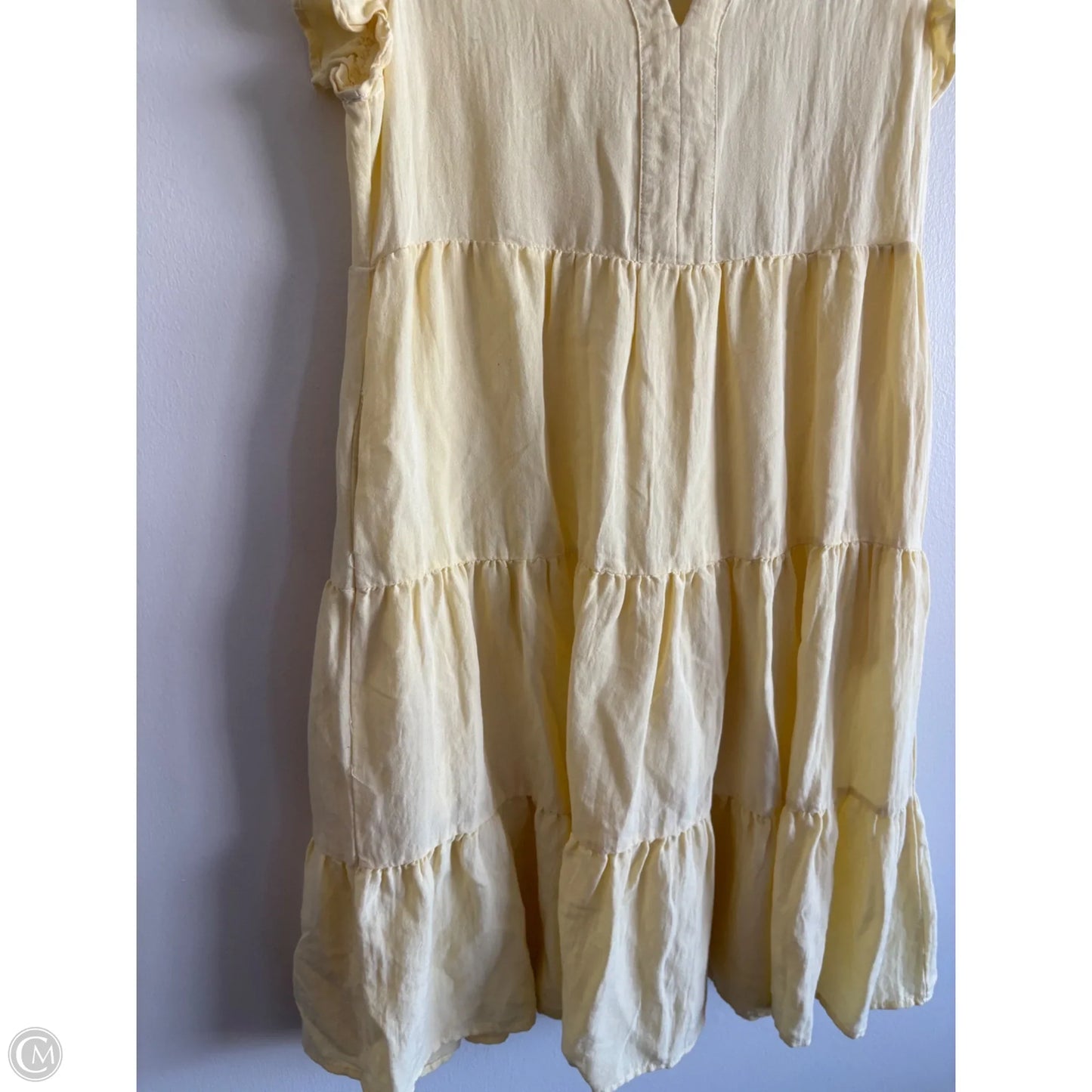 Dress Casual Short By Cousin Couture In Yellow, Size: S