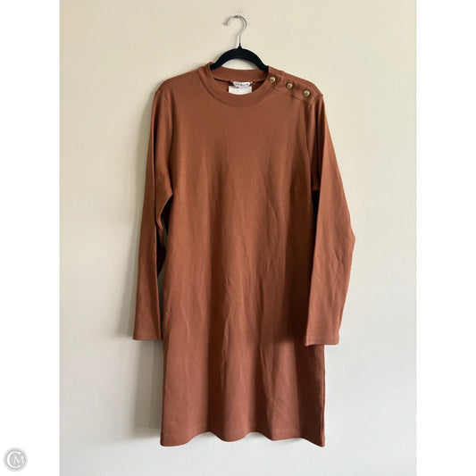 Dress Casual Midi By Tommy Hilfiger In Brown, Size: L
