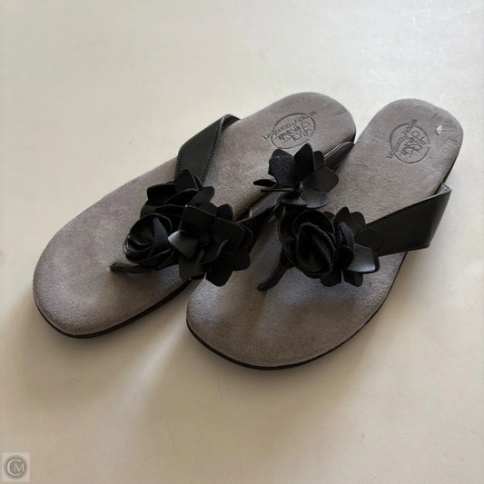 Sandals Flip Flops By Life Stride In Black, Size: 8.5