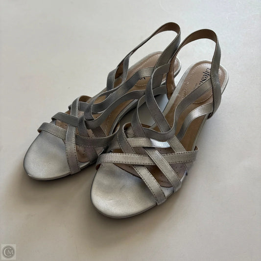 Shoes Heels Block By Life Stride In Silver, Size: 8.5