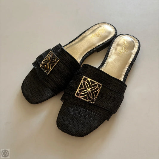 Sandals Designer By Lilly Pulitzer In Black, Size: 9.5