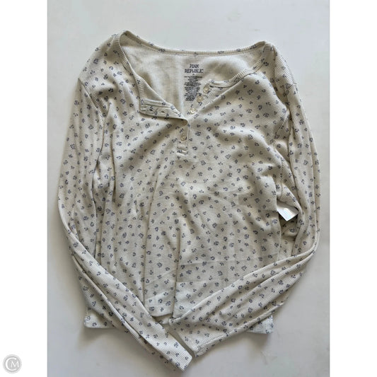 Top Long Sleeve By Pink Rose In Cream, Size: 3x