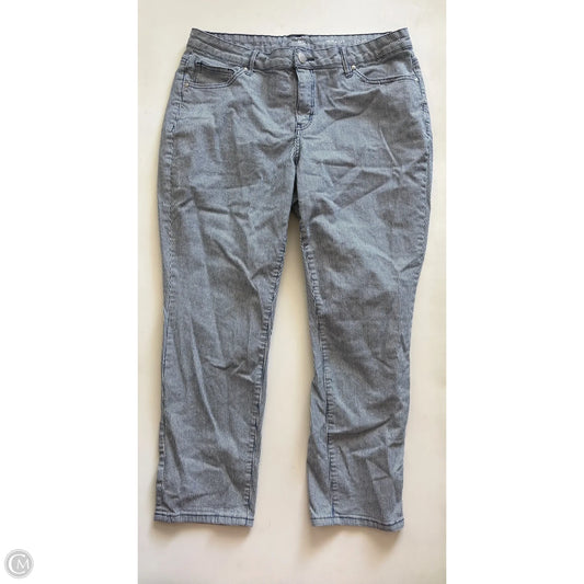 Jeans Cropped By Crown And Ivy In Striped Pattern, Size: 18