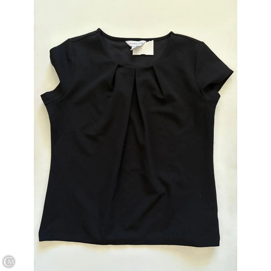 Top Short Sleeve By Liz Claiborne In Black, Size: M