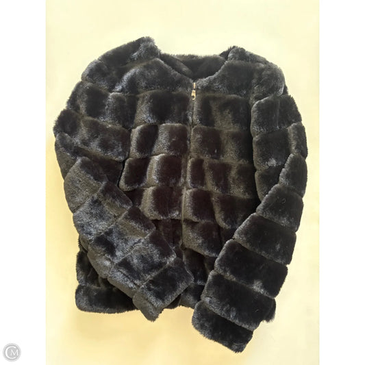 Jacket Faux Fur & Sherpa By Carmen By Carmen Marc Valvo In Black, Size: Sp