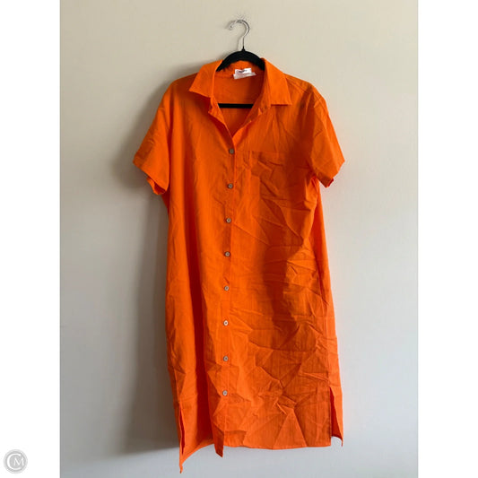Dress Casual Maxi By Zeagoo In Orange, Size: L