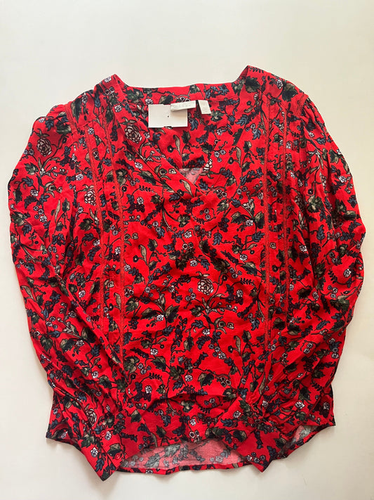 Floral Blouse Long Sleeve Hinge, Size S