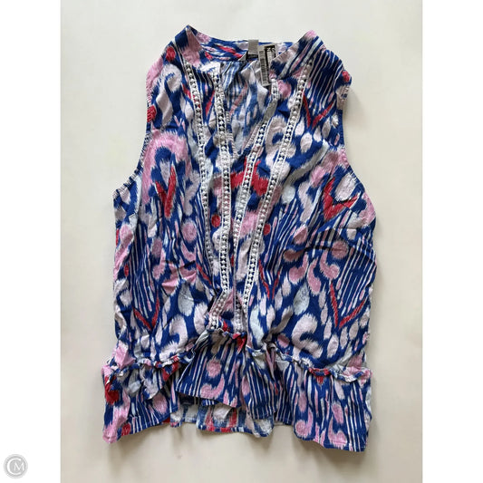 Blouse Sleeveless By Crown And Ivy In Multi-colored, Size: Xl