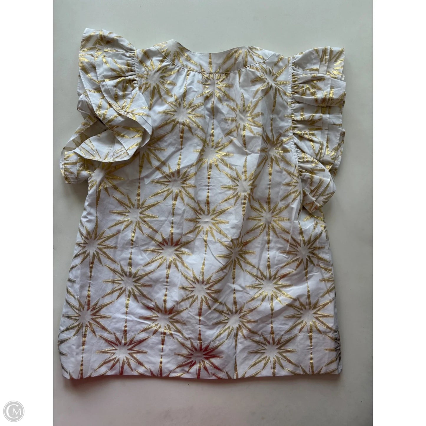Blouse Short Sleeve By emily mccarthy In Cream, Size: Xs