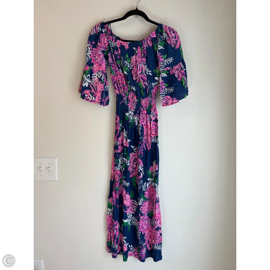 Dress Designer By Lilly Pulitzer In Floral Print, Size: Xs
