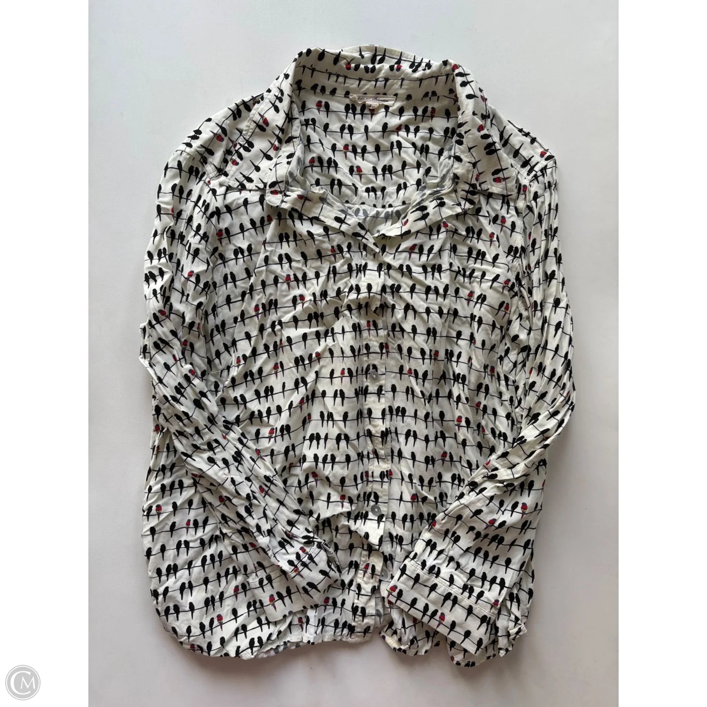 Blouse Long Sleeve By june and delancy In White, Size: 1x