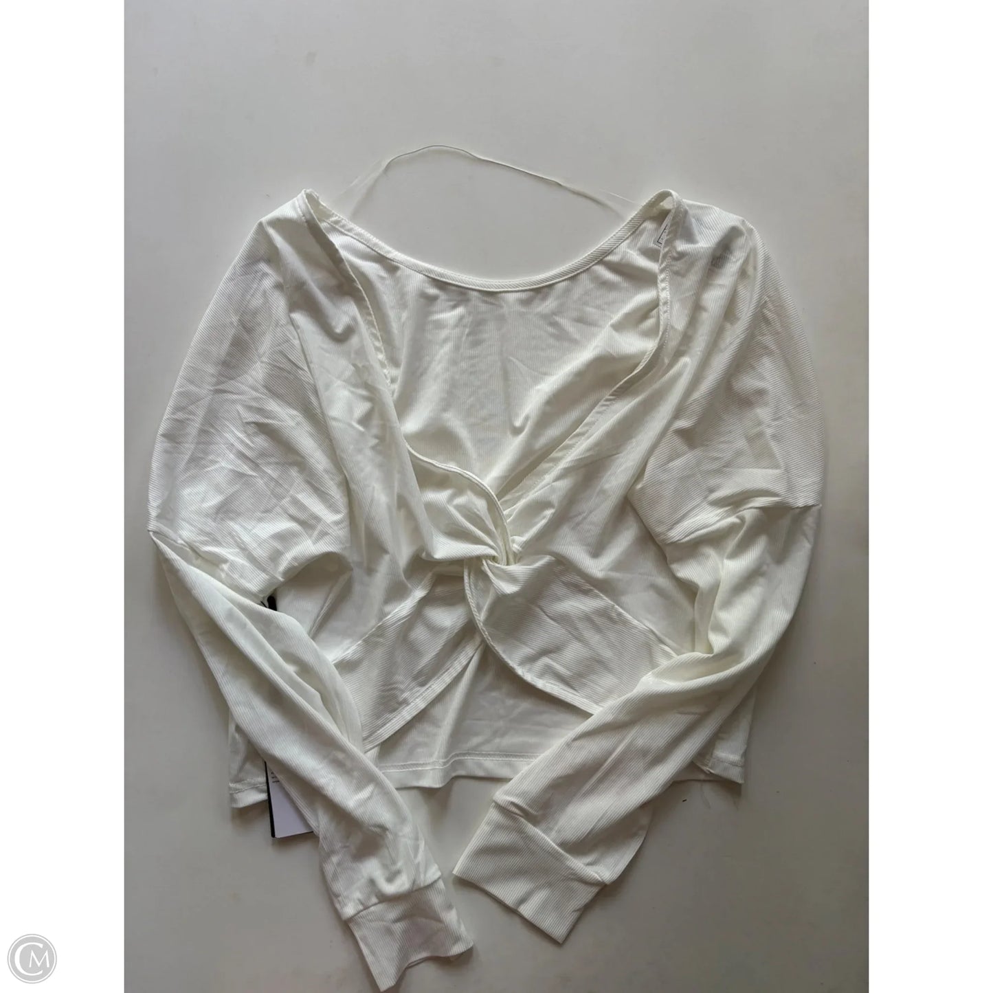 Athletic Top Long Sleeve Crewneck By kimberly In White, Size: L