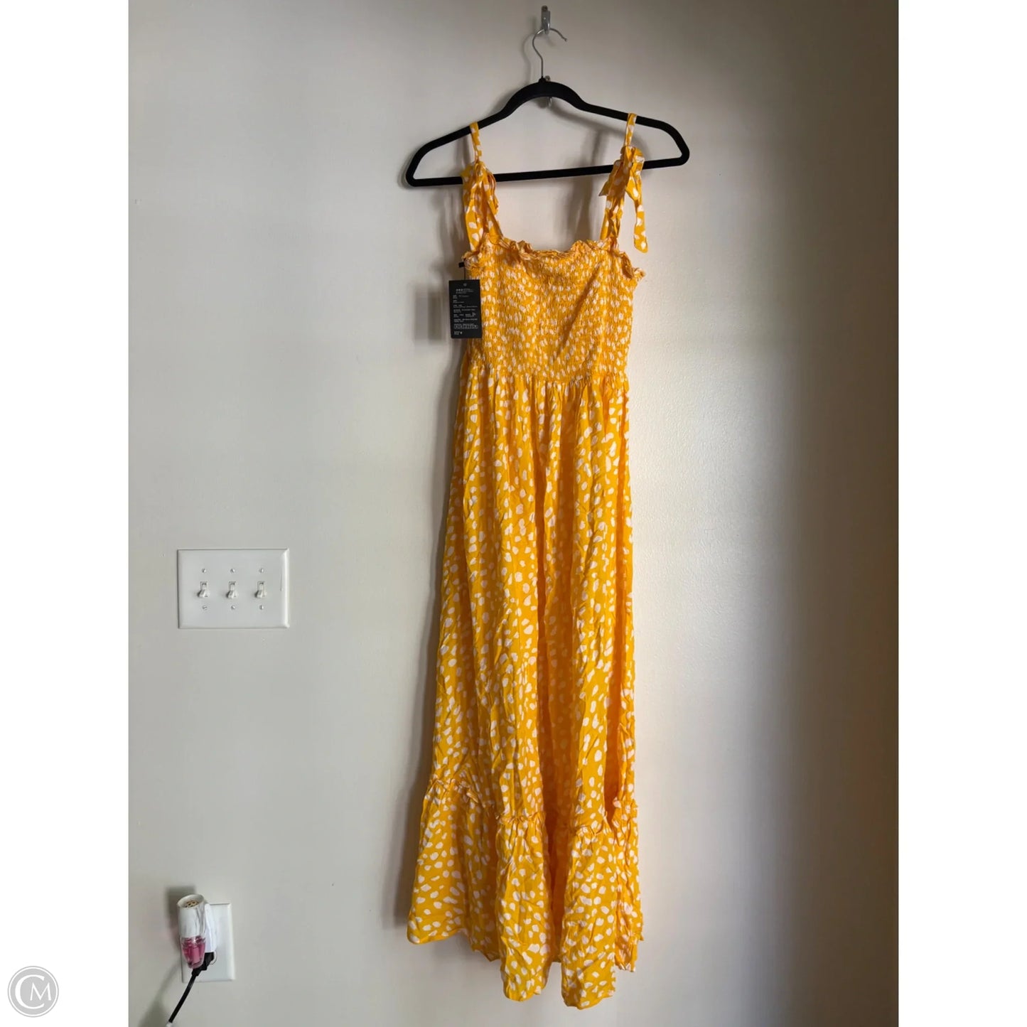 Dress Casual Midi By r. vicimos In Yellow, Size: Xl
