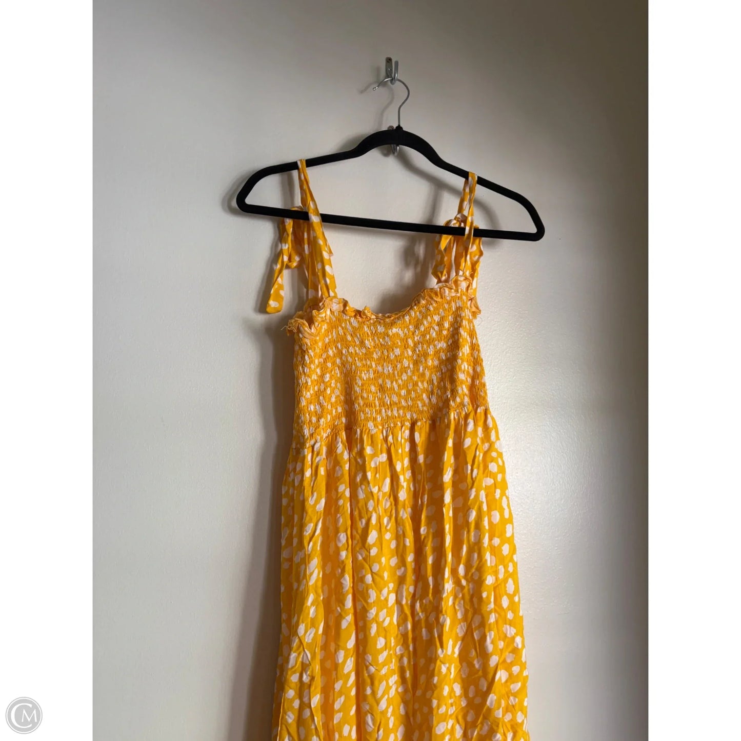 Dress Casual Midi By r. vicimos In Yellow, Size: Xl