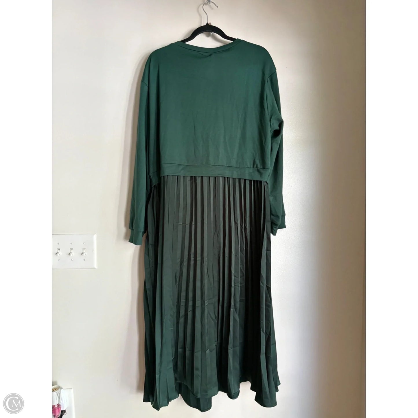 Dress Casual Midi By Cmc In Green, Size: Xl