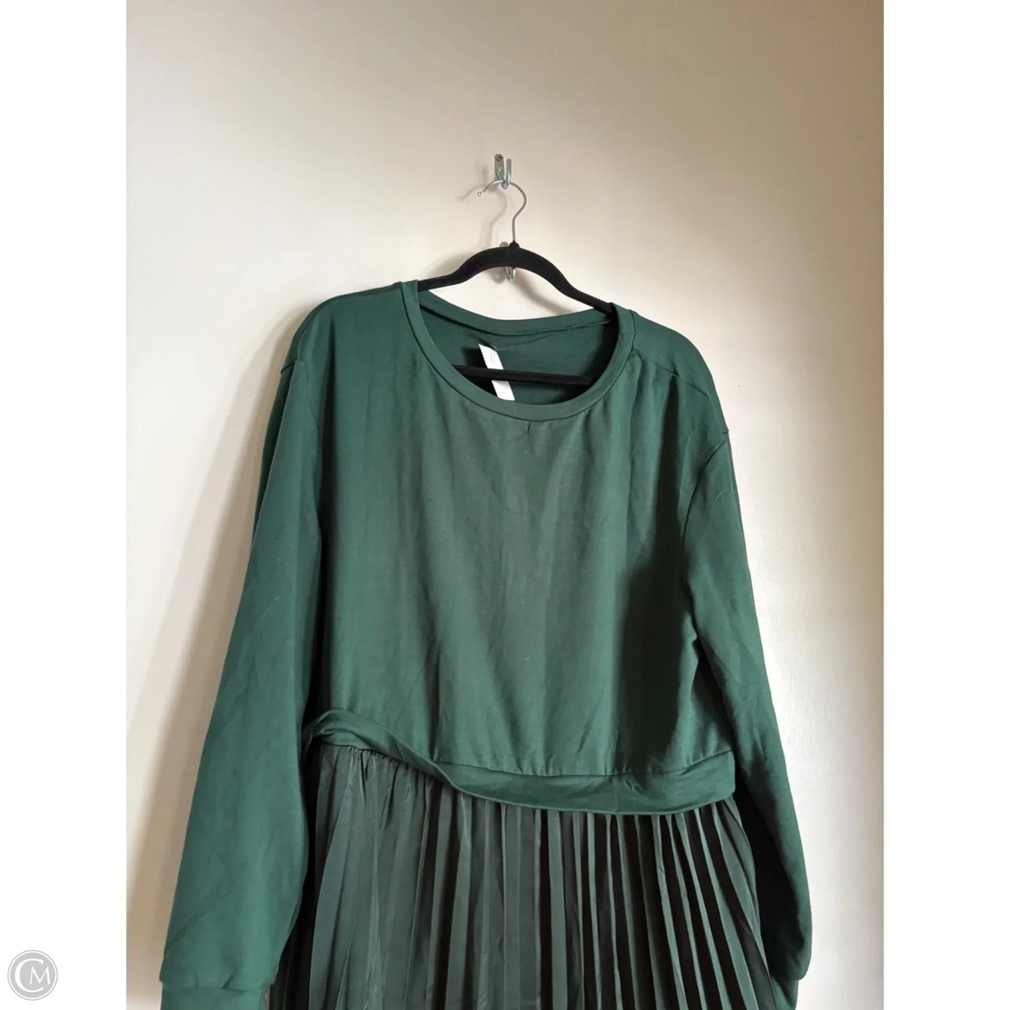 Dress Casual Midi By Cmc In Green, Size: Xl