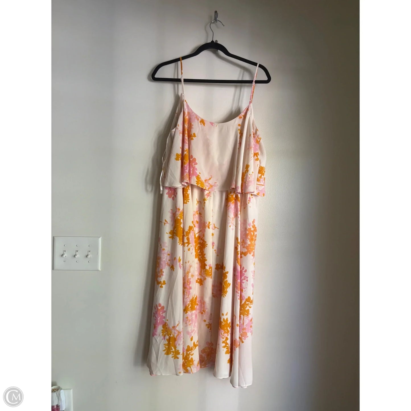 Dress Casual Midi By Paper Crown In Floral Print, Size: L