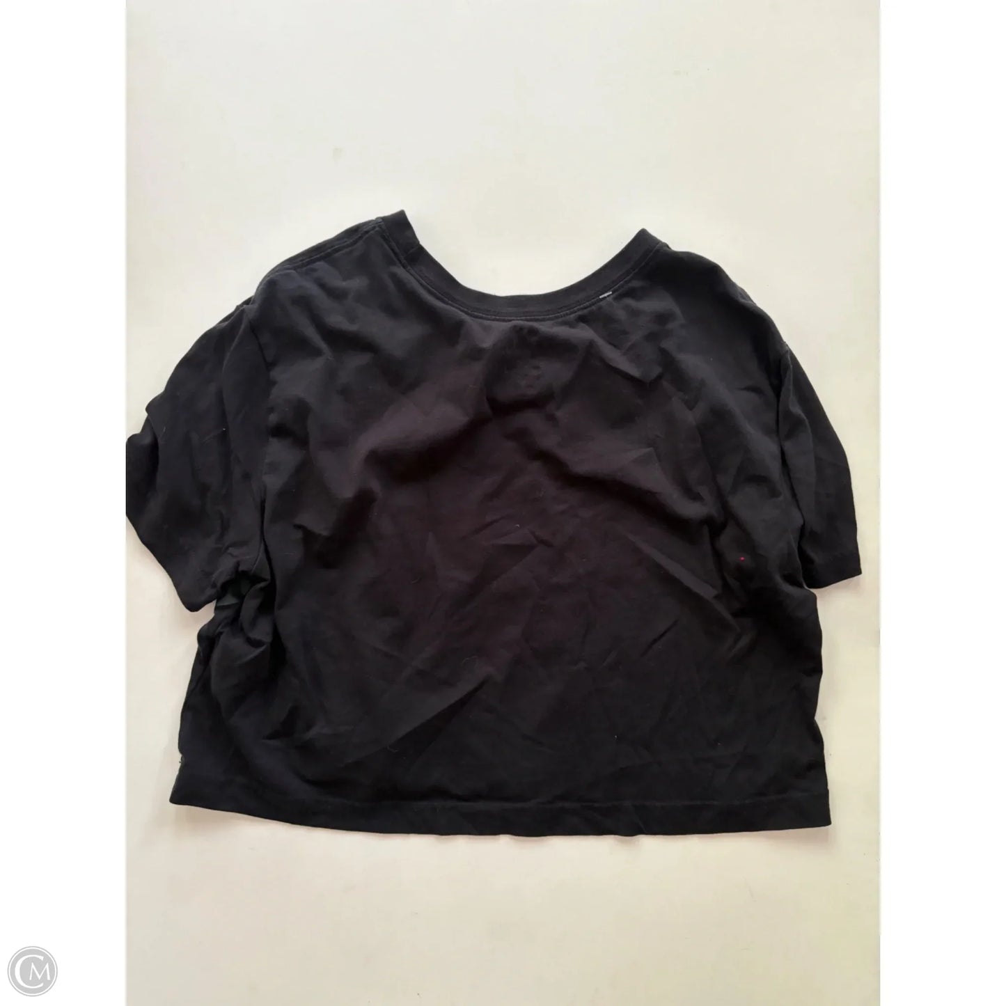 Athletic Top Short Sleeve By Nike In Black, Size: M