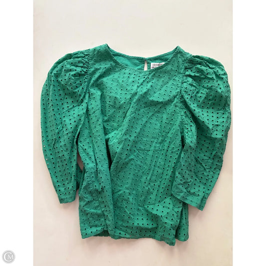 Blouse Long Sleeve By A New Day In Green, Size: M