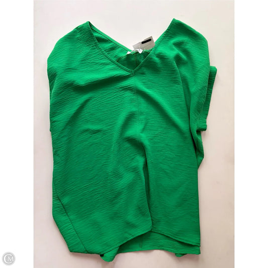 Blouse Short Sleeve By First Love In Green, Size: M