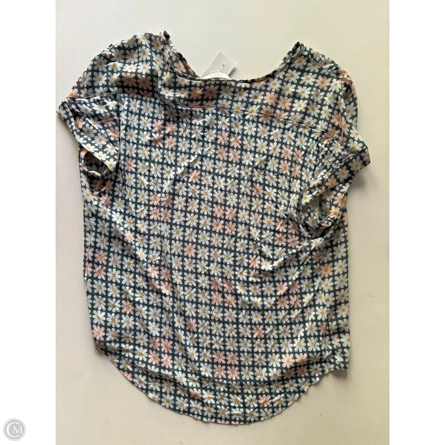 Blouse Short Sleeve By Loft In Floral Print, Size: Xs