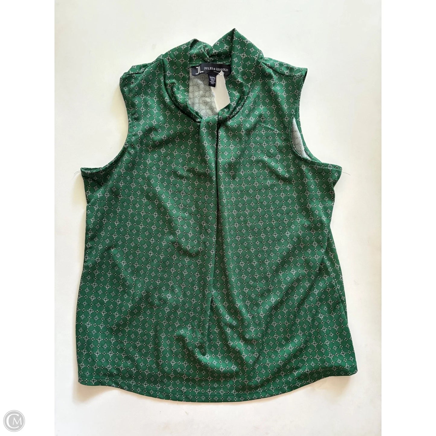 Blouse Sleeveless By Jules & Leopold In Green, Size: Xl
