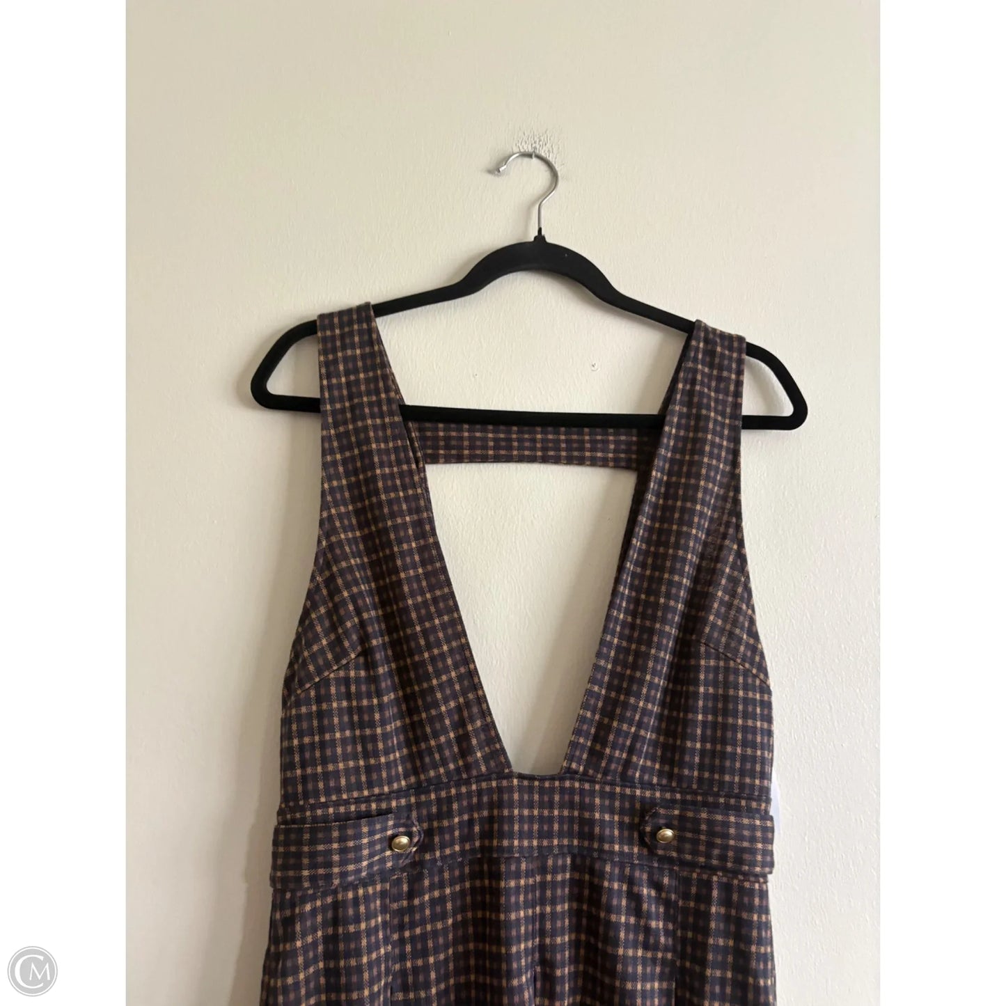 Dress Casual Midi By American Eagle In Plaid Pattern, Size: S