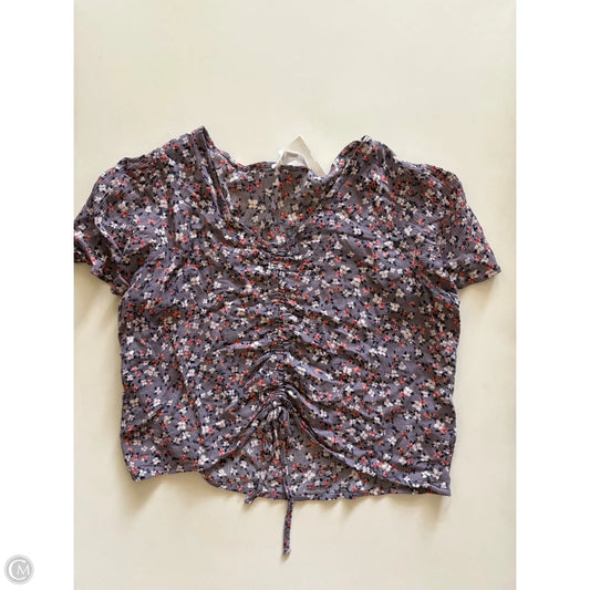 Blouse Short Sleeve By Pink Rose In Floral Print, Size: M