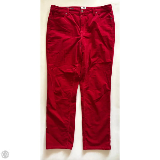 Jeans Wide Leg By Talbots In Red, Size: 14