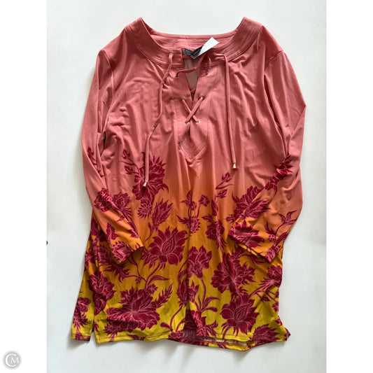 Blouse Long Sleeve By collection In Pink, Size: M