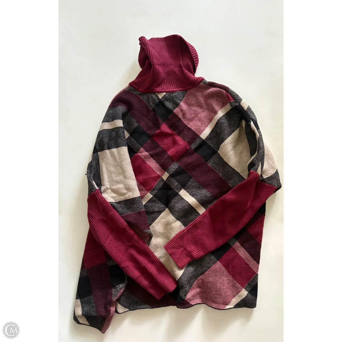 Sweater By Joseph A. In Plaid Pattern, Size: M