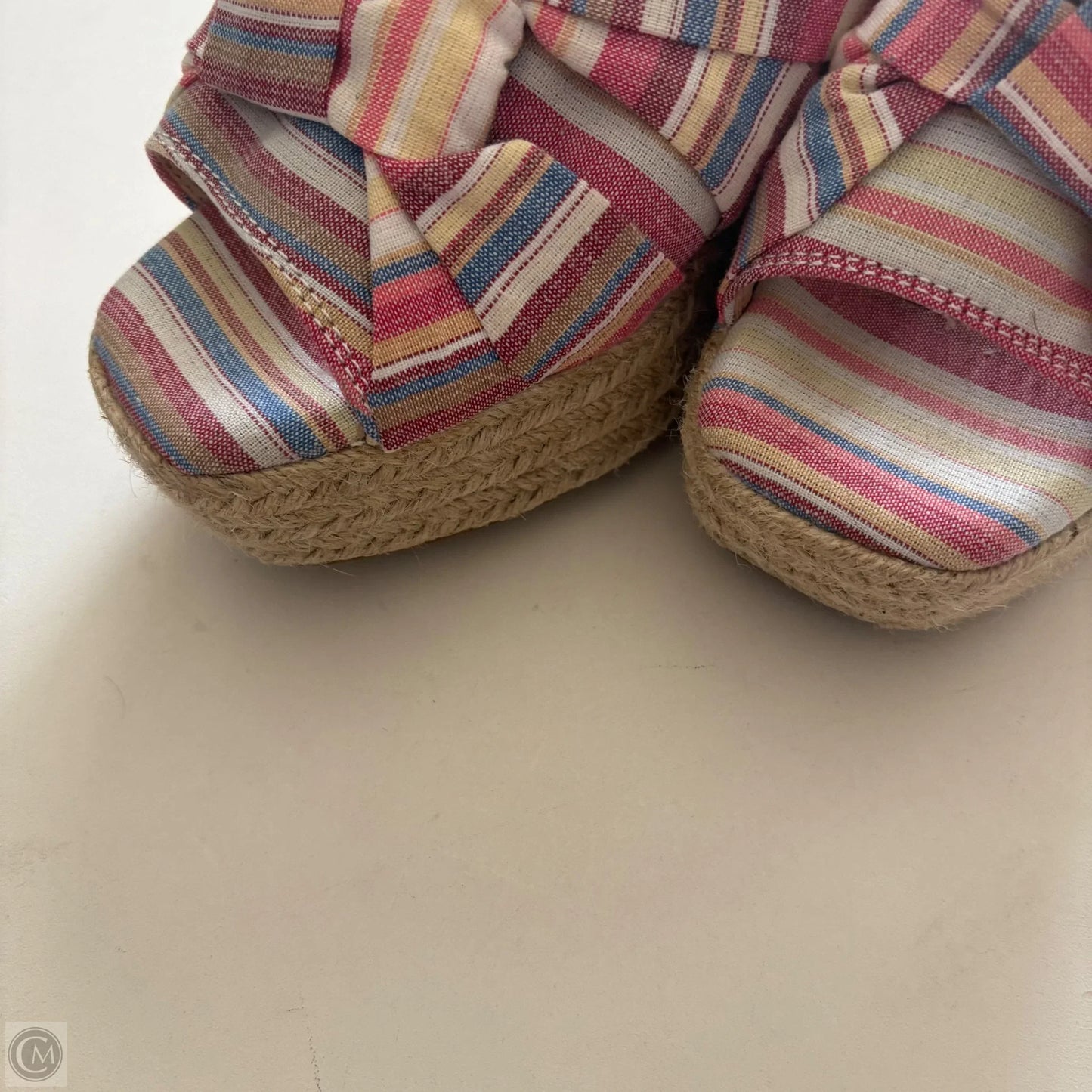 Shoes Heels Wedge By Sugar In Striped Pattern, Size: 8